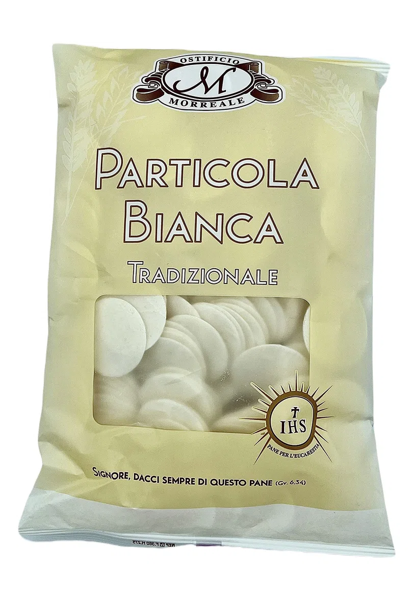 Generico Particole per l’Eucarestia diametro cm. 3,5. Particola Bianca. Confezione da 500 pezzi (10 confezioni)