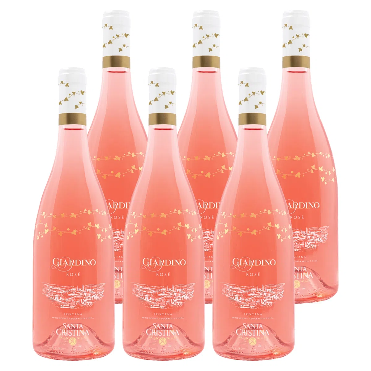 Antinori Santa Cristina Giardino Vino Rosè 2024 | Vino Rosato della Toscana Antinori | Bottiglia da 750ml (6 Bottiglie)