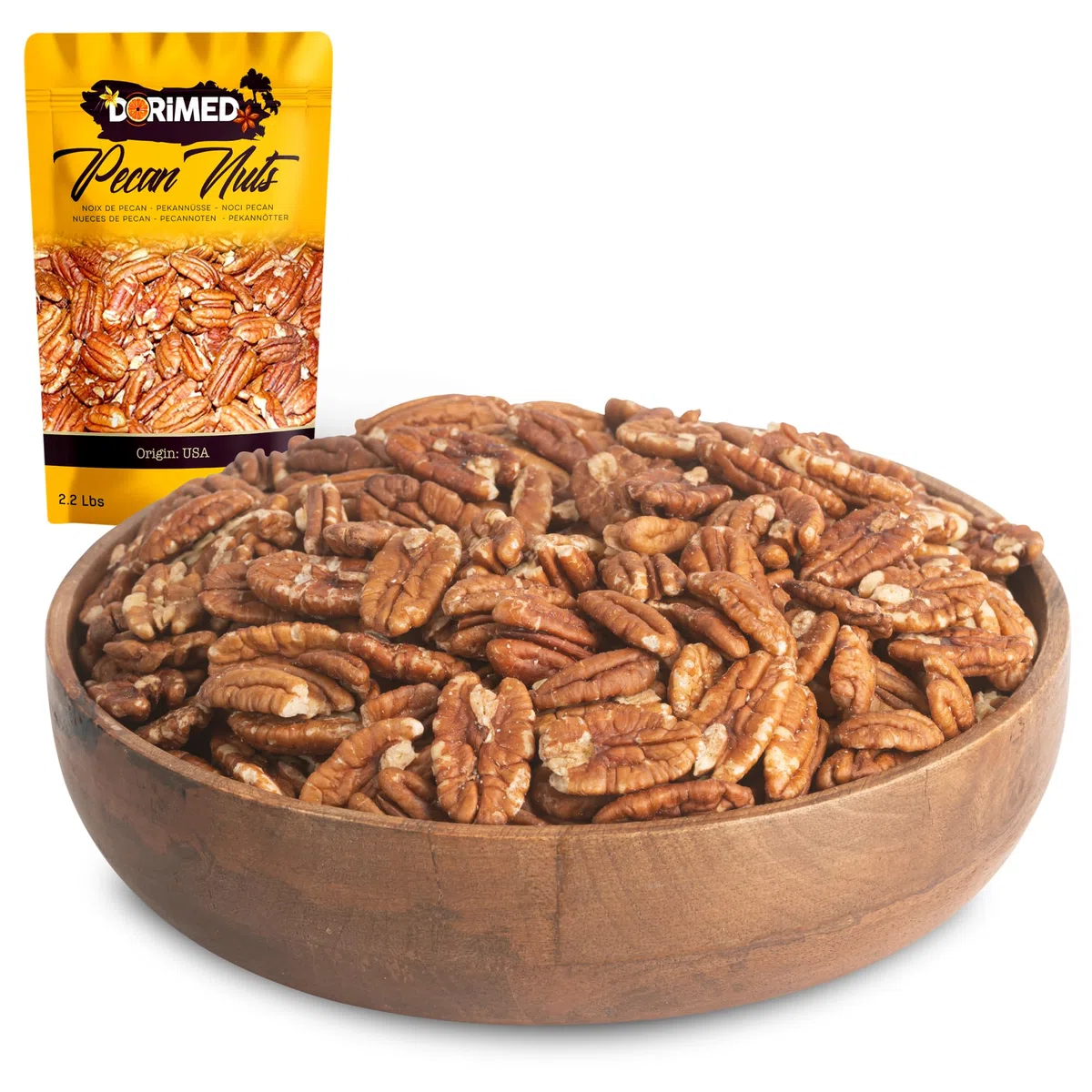 Noci Pecan Naturali Secche Sgusciate E Denocciolate Premium [1 Kg]. Frutta Secca Naturale Al 100% Di Prima Qualità Con Sacchetto Richiudibile Con Chiusura Ermetica. Nuts Blocca Fame, Dorimed