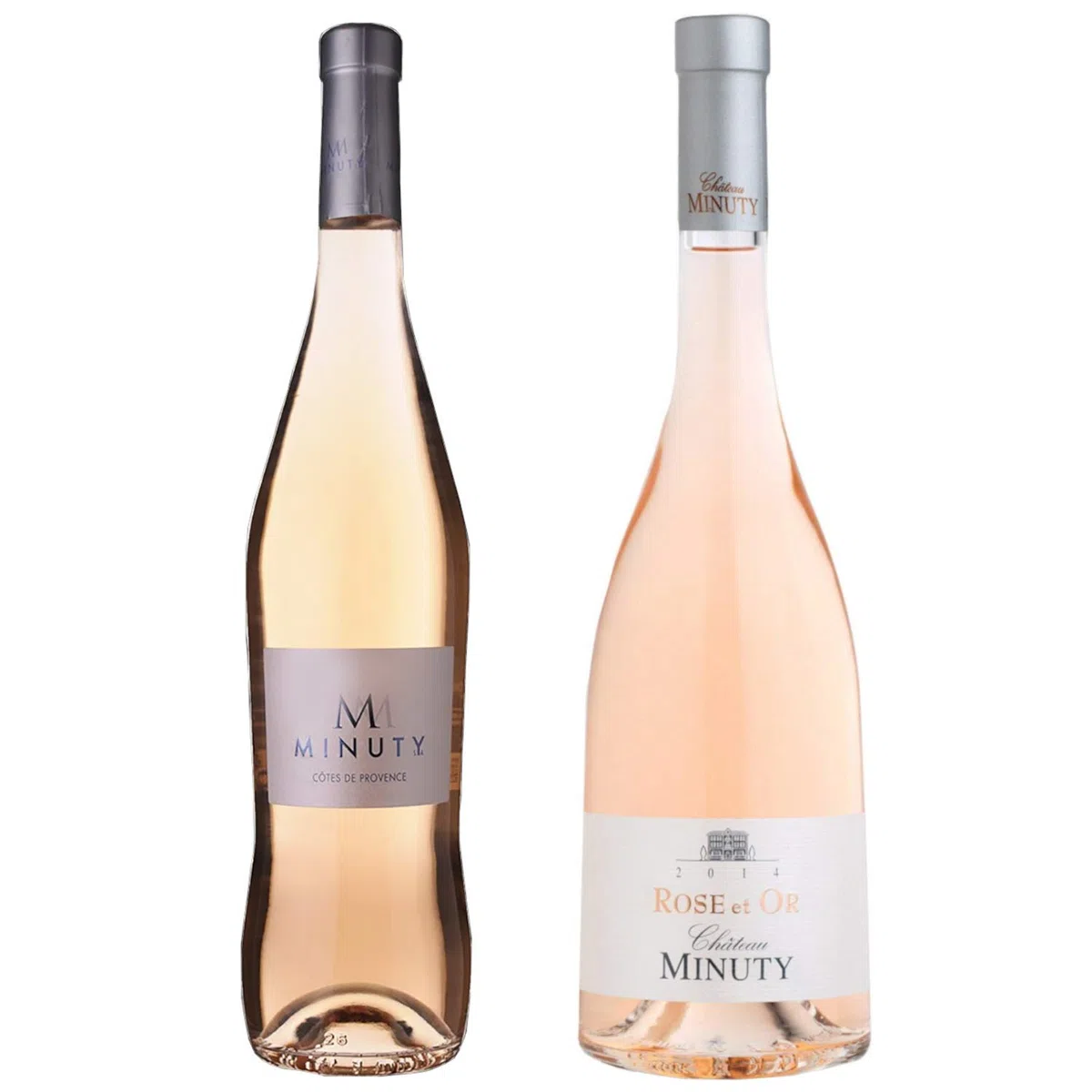 Best of Provence - Lot de 2 bouteilles - Château Minuty : M/Rosé et Or - Côtes de Provence Rosé 2020 (2 * 75cl)