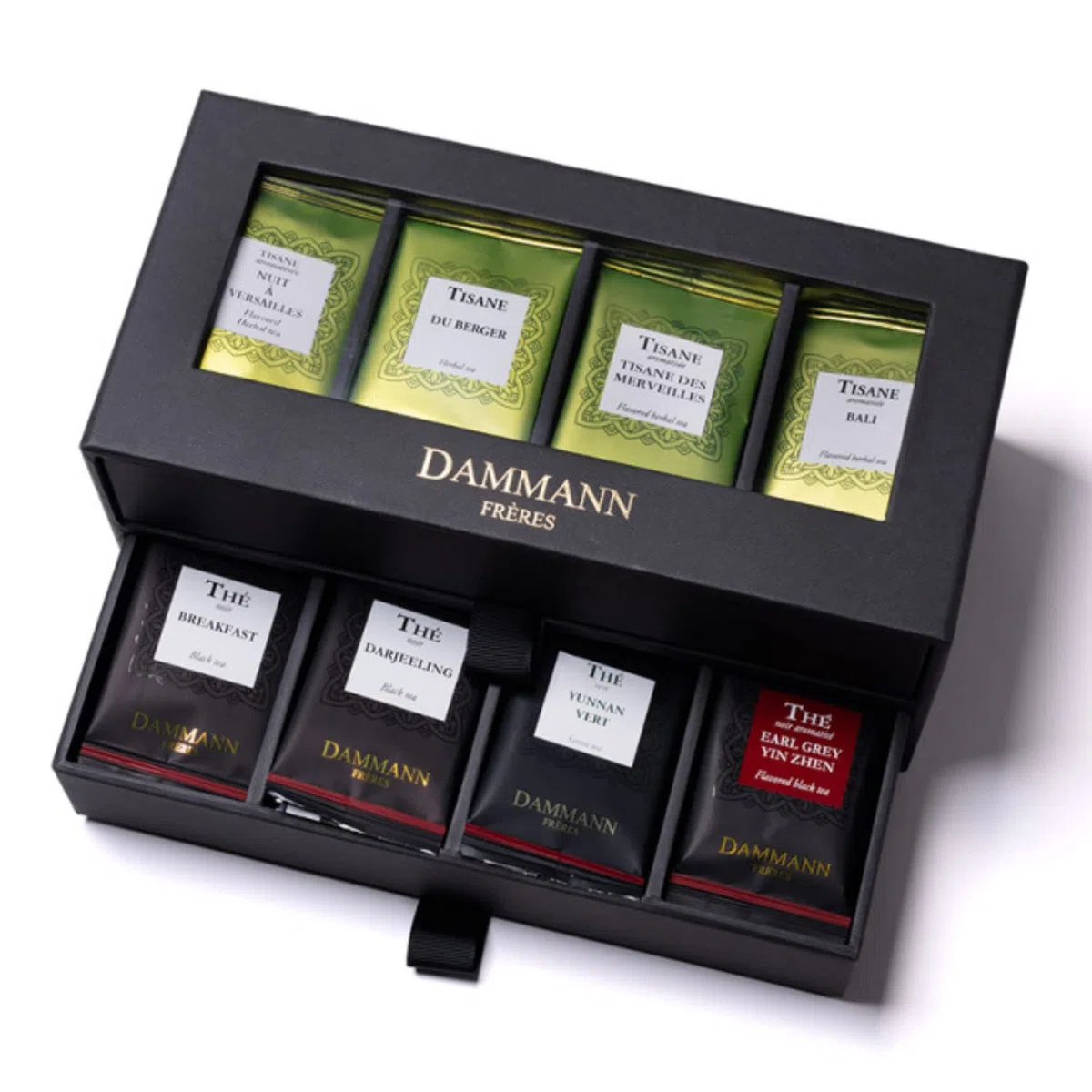 Dammann Frères | Cofanetto Tè e Tisane Assortite | Confezione Regalo - 56 Bustine (110.6 Gr) | Miscele Miste | Degustazione Infusi