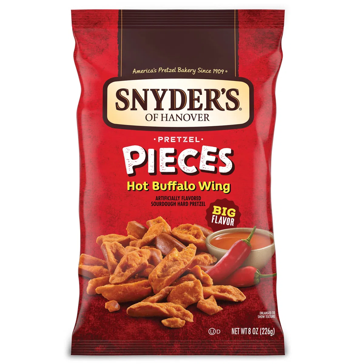 Snyder's of Hanover Pezzi di pretzel, ali di bufalo caldo, 226,8 g