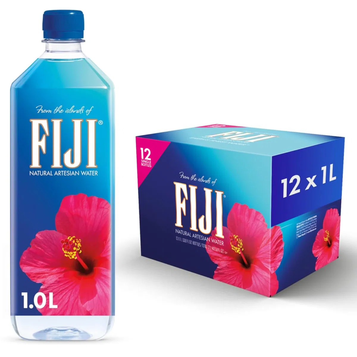FIJI Natural Artesian Water, 33-Ounce Bottles (Pack of 12)