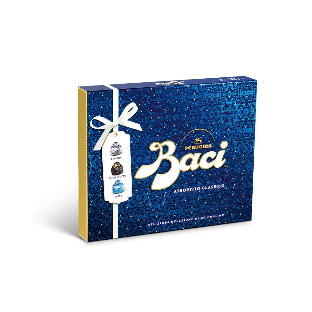 Perugina Baci, Assortito Classico, Scatola Regalo di Cioccolatini Ripieni, 250g