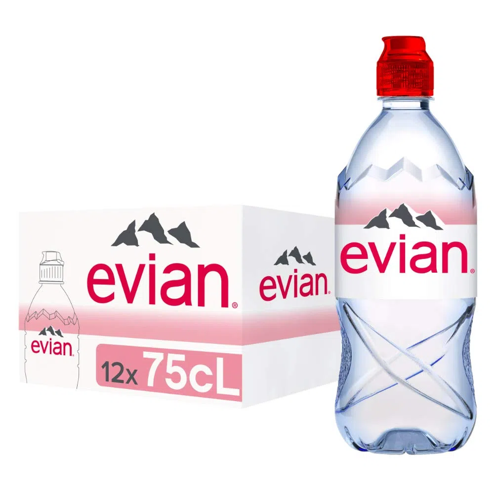 Evian Acqua naturale PET, 750 ml, 12 pezzi