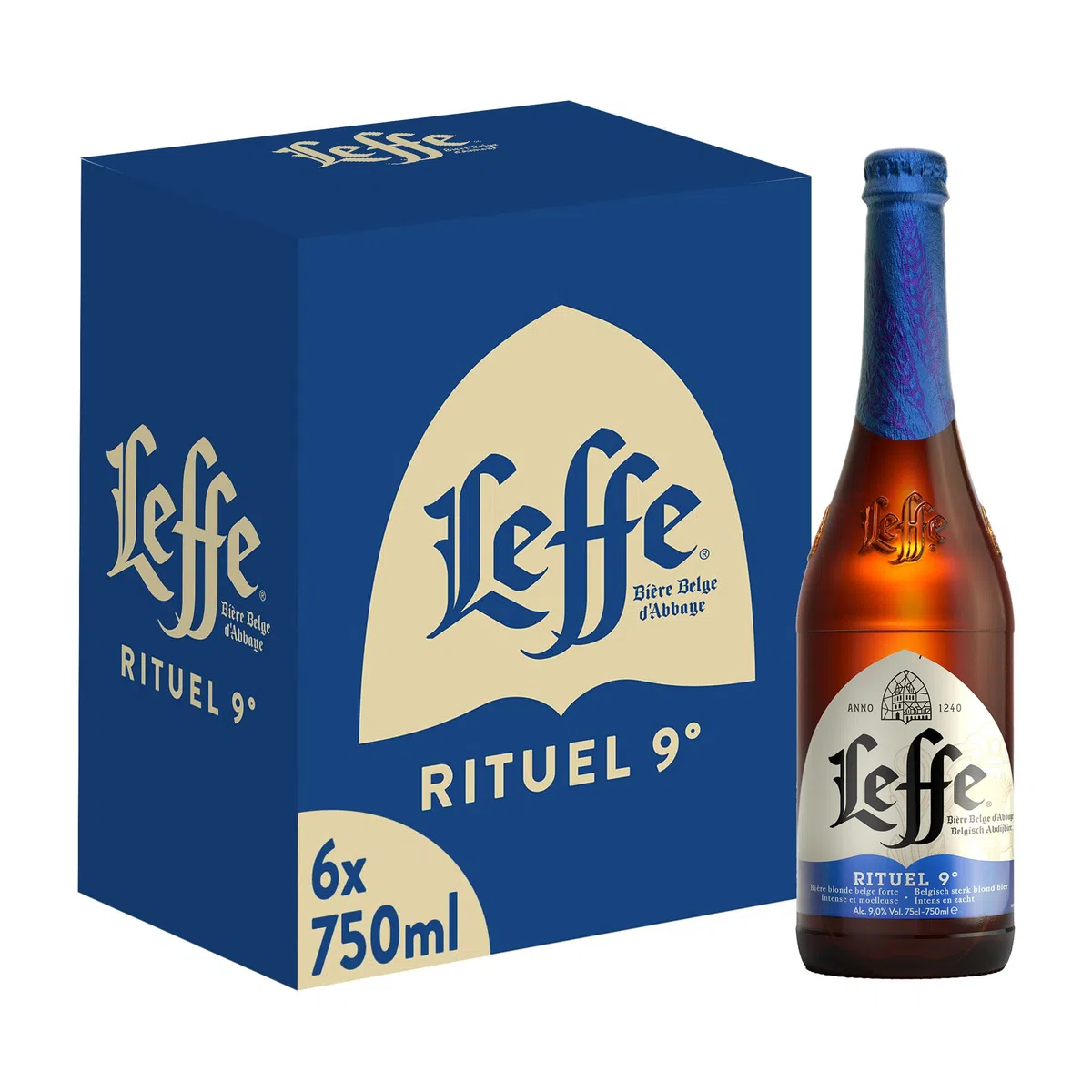 Leffe Rituel 9°, Birra Bottiglia - Pacco da 6x75cl