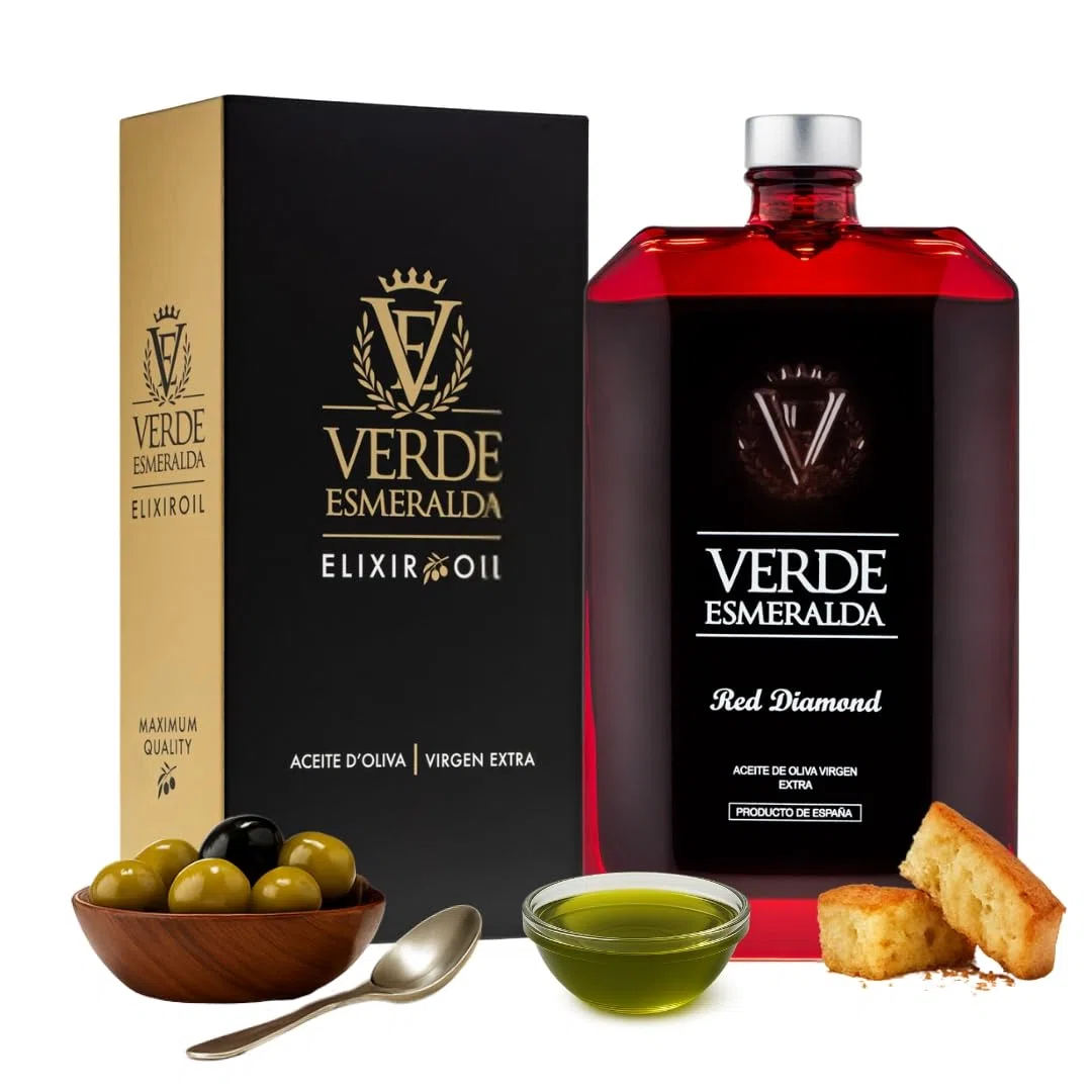 Verde Esmeralda - Olio Extra Vergine di Oliva - Picual 500ml, Green Emerald | Olive Oil Premium filtrato de Cazorla, extravergine di oliva fruttato equilibrato, erba fresca. (Royal)