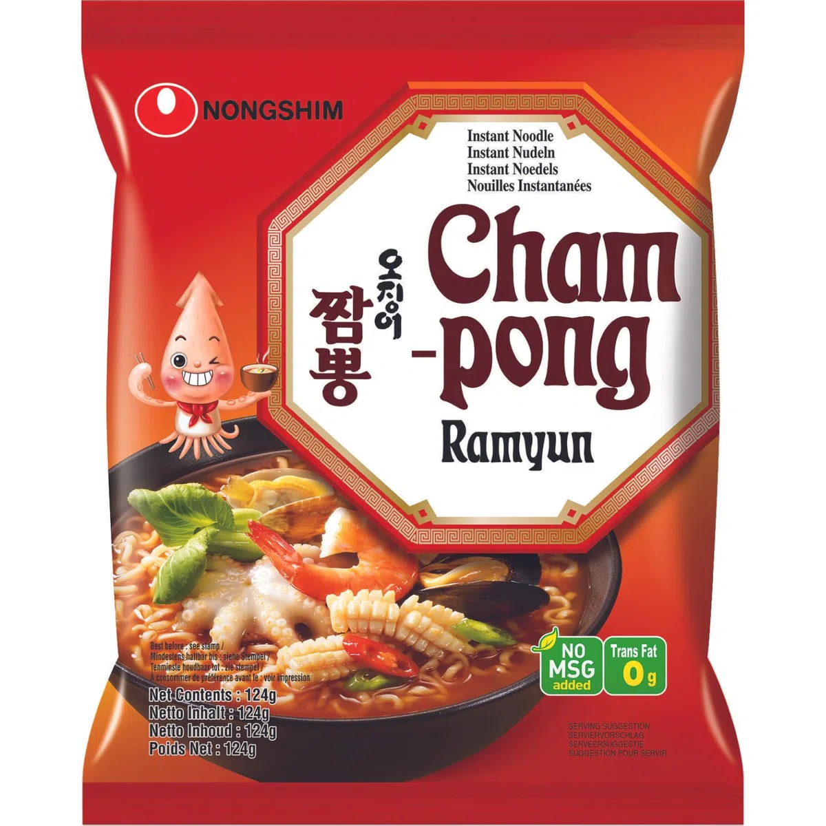 Nongshim Zuppa Piccante Champong - 20 Confezioni da 124 g