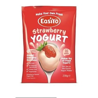 Easiyo Strawberry Yogurt Base Mix bustine (5 x 240g)