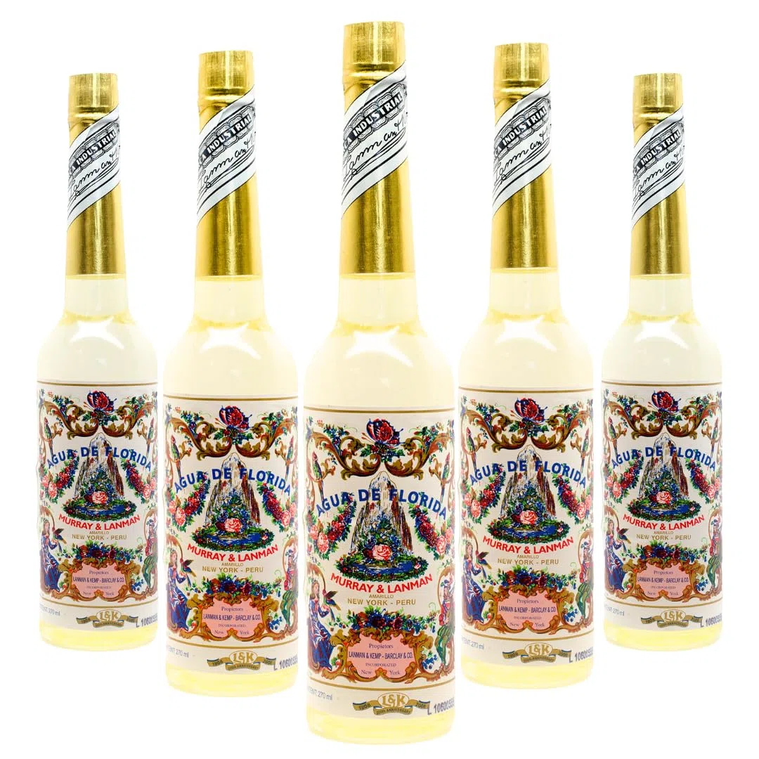 Florida Acqua del Perù Original Pack 5 Bottiglie da 270 ml. Murray e LanMan. Giallo originale del Perù.