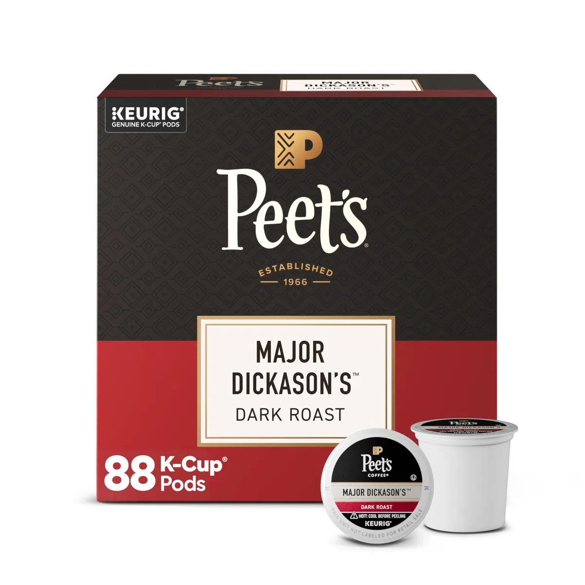 None, Dark Roast K-Cup Pods for None Brewers - Noneajor DickaNoneNones Blend 88 Count (4 BoNonees of 22 K-Cup Pods)