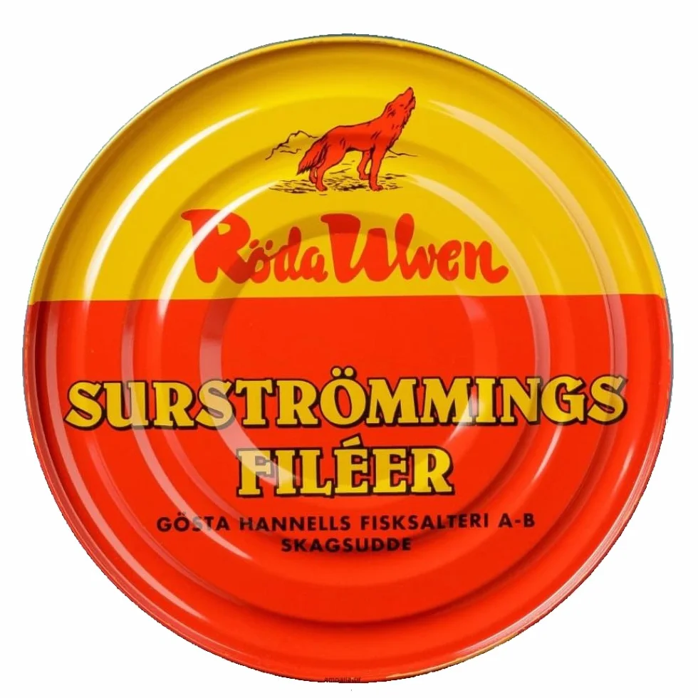 Surströmming FILETTI | Röda Ulven 300g/400g Lattina (filetti di aringa fermentati) | Sfida Surströmming | Pesce dalla Svezia