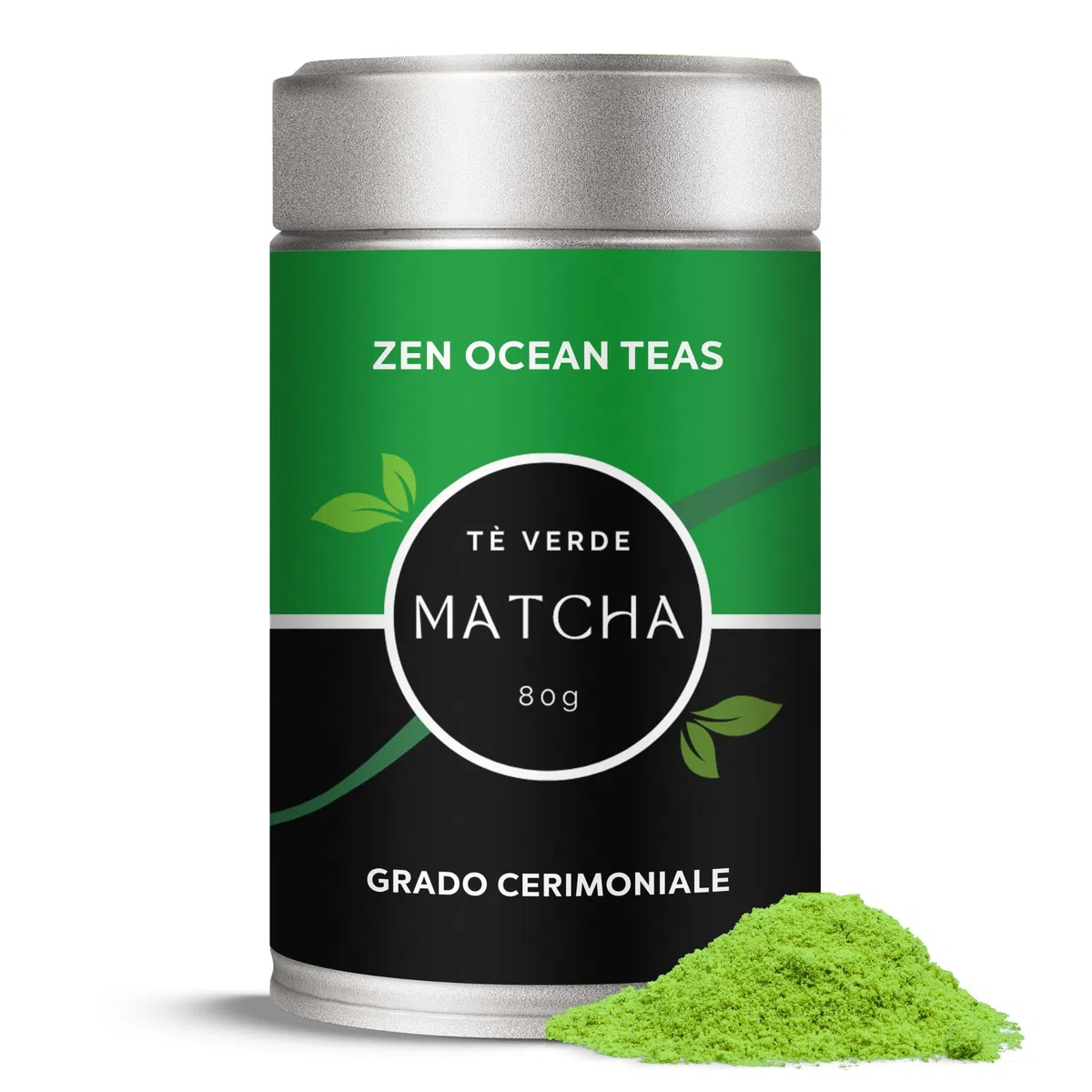 Tè Verde Matcha in Polvere 80g | Grado Cerimoniale, Prodotto in Giappone, Ideale per Bevande, Ideale per Frullati, Ideale per Tè freddo