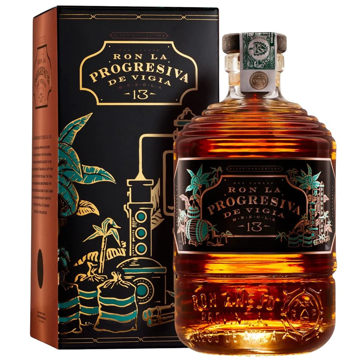 Rum Cubano 13 De Vigia Mezcla La Progressiva 70cl 41% vol in astuccio