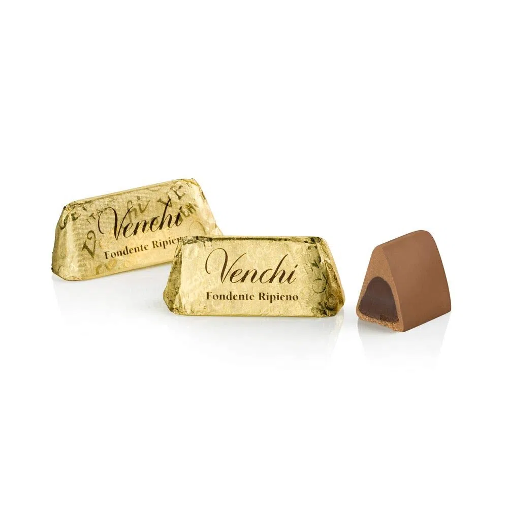 Venchi Gianduiotto Fondente Ripieno in Busta Bulk, 1 kg - Gianduia con Nocciole Piemonte I.G.P Intere - Senza Glutine