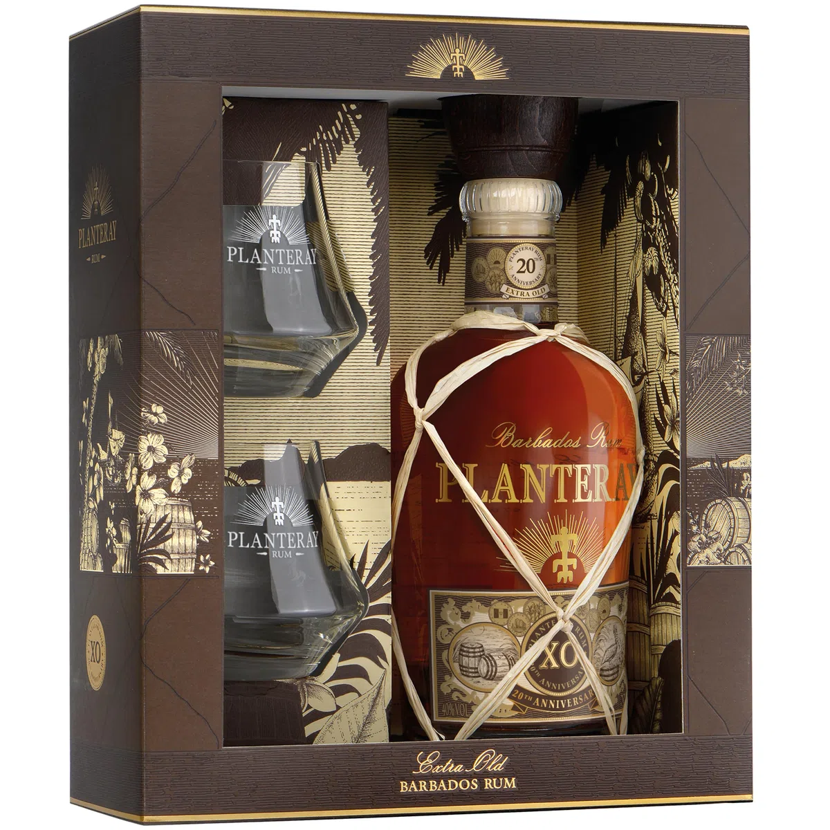 Plantation Rum BARBADOS XO 20th Anniversary 40% Vol. 0,7l in Giftbox with 2 glasses