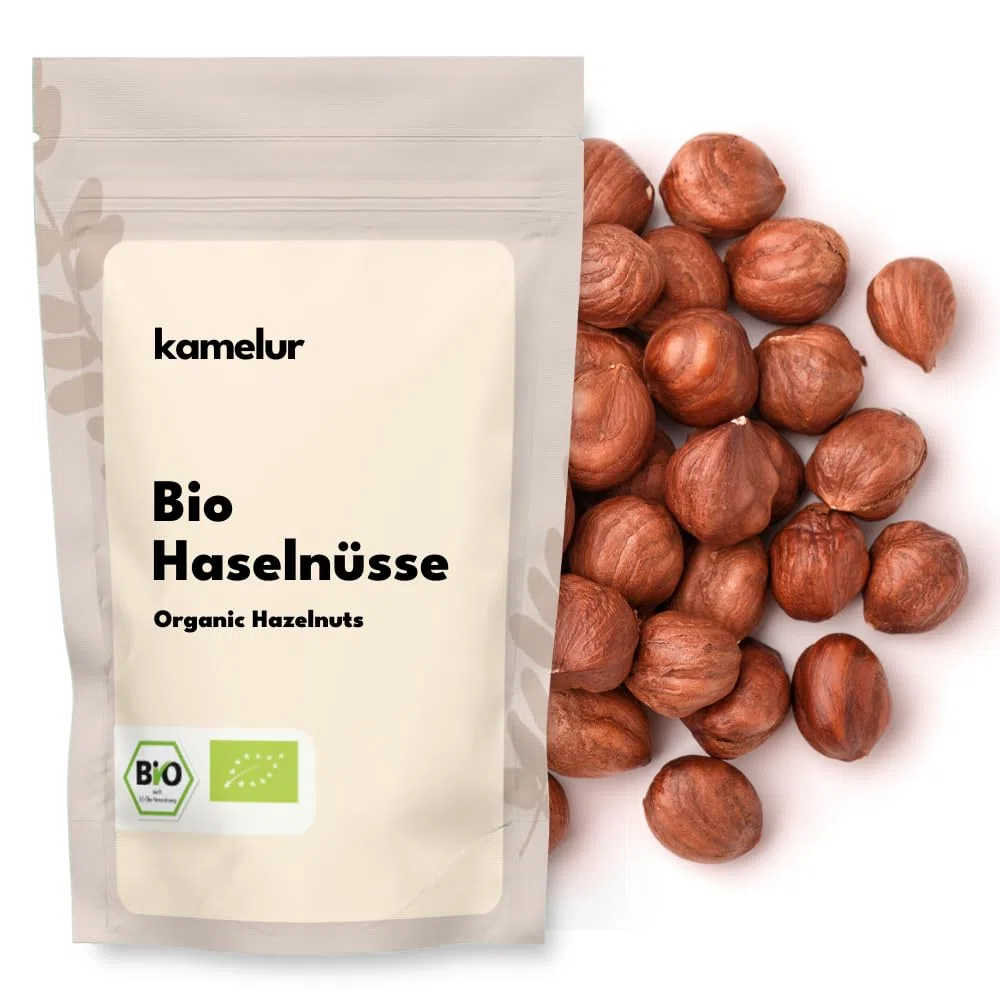 Kamelur Nocciole Sgusciate BIO - Nocciole Intero Da Coltivazione Biologica Controllata 1 Kg (Confezione Da 1)
