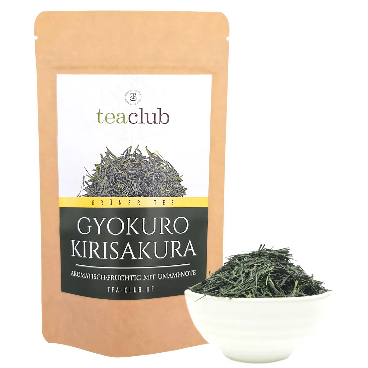 Gyokuro Kirisakura 100g Tè verde dal Giappone, saporito-fruttato con fine dolcezza e umami, tè verde giapponese sfuso di qualità superiore, Tè verde TeaClub
