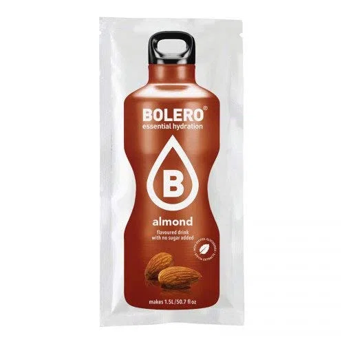BOLERO Drinks 96 bustine da 9 grammi gusto ALMOND - Preparato istantaneo per Bevande con Stevia e Vitamina C e Senza Zucchero