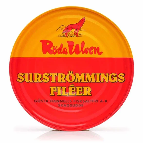 Surströmming FILETTI | Röda Ulven 300g/400g Lattina (filetti di aringa fermentati) | Sfida Surströmming | Pesce dalla Svezia