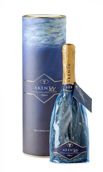 Akenta Sub Vermentino di Sardegna Doc - Spumante - Santa Maria la Palma affinato in mare. 1 bt x 0,75 l