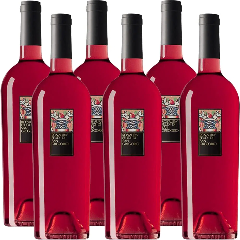 Rosato Irpinia Doc Ros'Aura | Feudi di San Gregorio | Vino Rosè di Aglianico | 6 Bottiglie 75 Cl | Campania | Idea Regalo