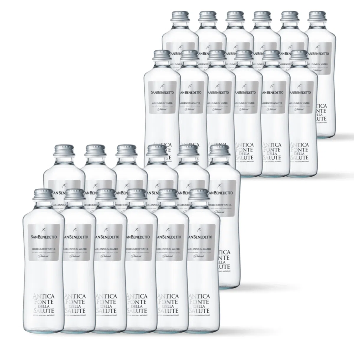 Acqua San Benedetto Minerale Naturale Antica Fonte della Salute | Premium Water | Confezione da 24 Bottiglie in Vetro da 330ml