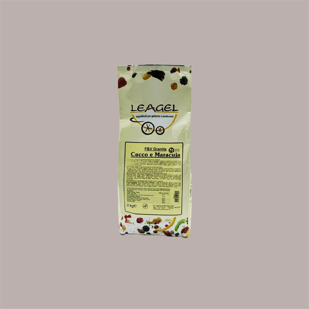 Lucgel Preparato in Polvere per Granita Cocco e Maracuja Leagel - 2 Kg -