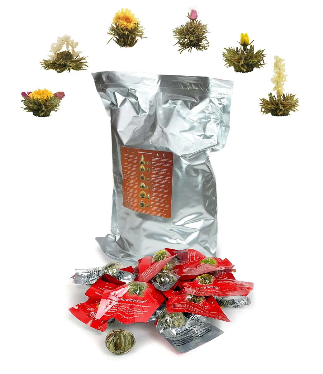 Creano 36 Fiori di Tè Bianco che Sbocciano in Confezione Grande – Set Bulk - Tè aromatico di Alta Qualità per Regalo