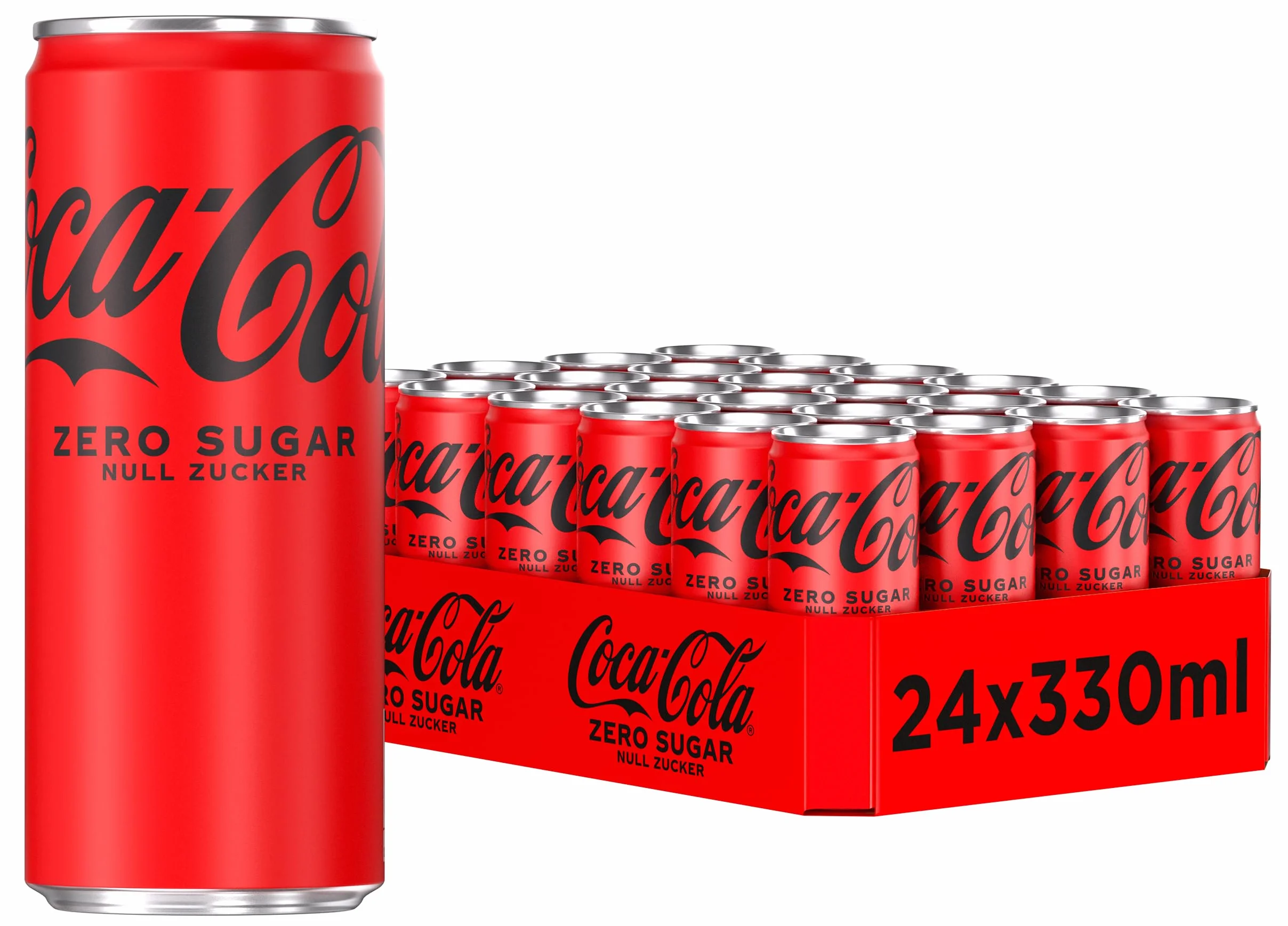 Coca-Cola Zero Sugar - Bevanda rinfrescante contenente caffeina con gusto originale di Coca-Cola - zero zucchero e senza calorie - in eleganti lattine (24 x 330 ml)
