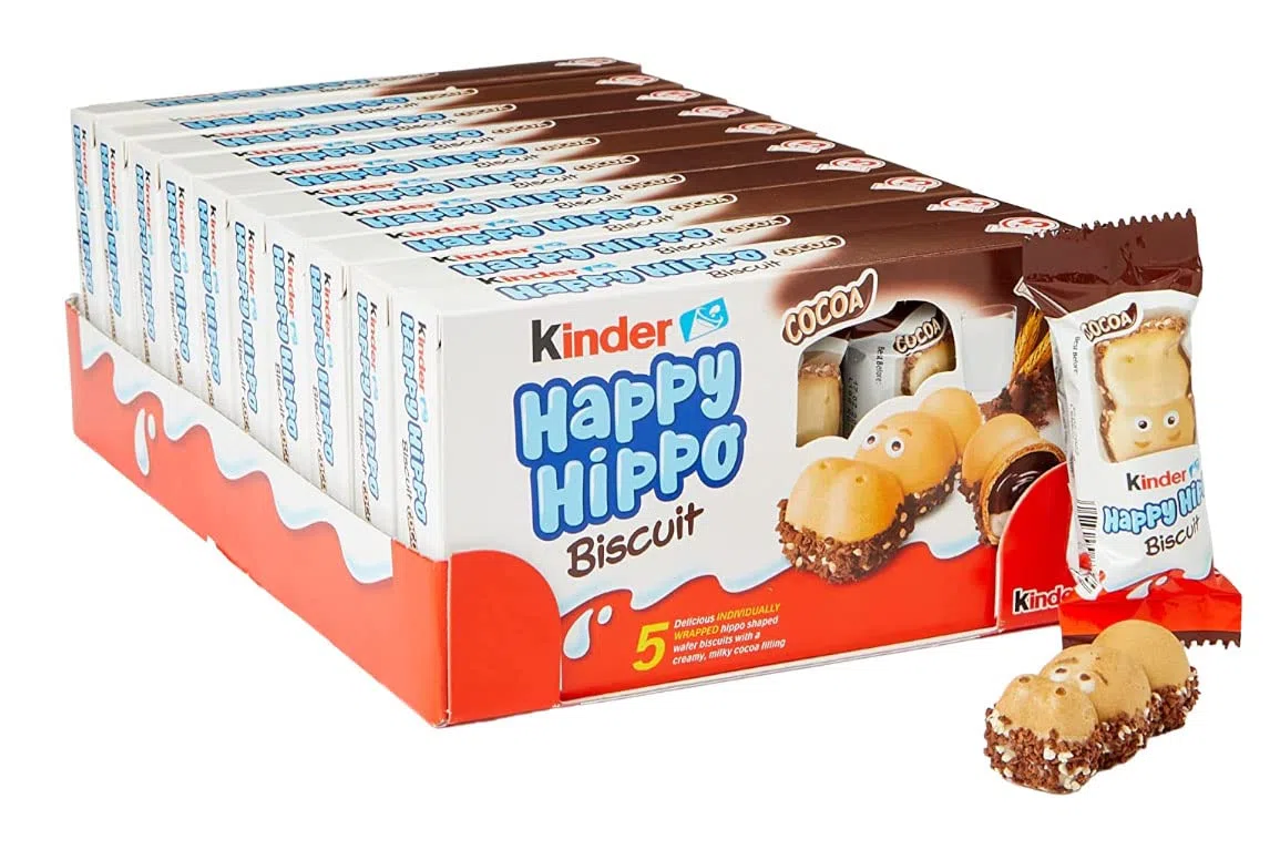 Kinder Happy Hippo al Cacao (Kakao), Scatola con 5 Snack [Box 10 x 103g] - Edizione Limitata Germania
